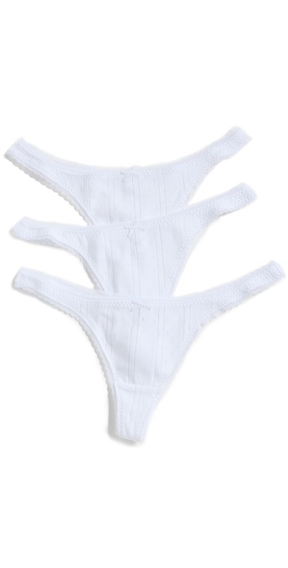 COUCOU The Thong: 3 pack White