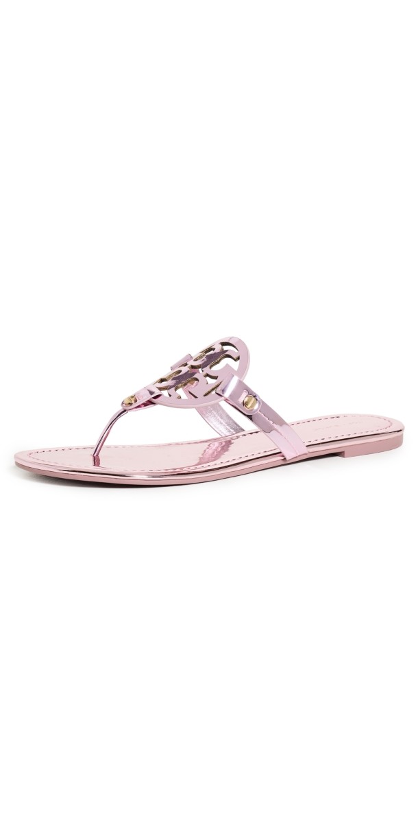 Tory Burch Miller Sandals Petunia Metallic