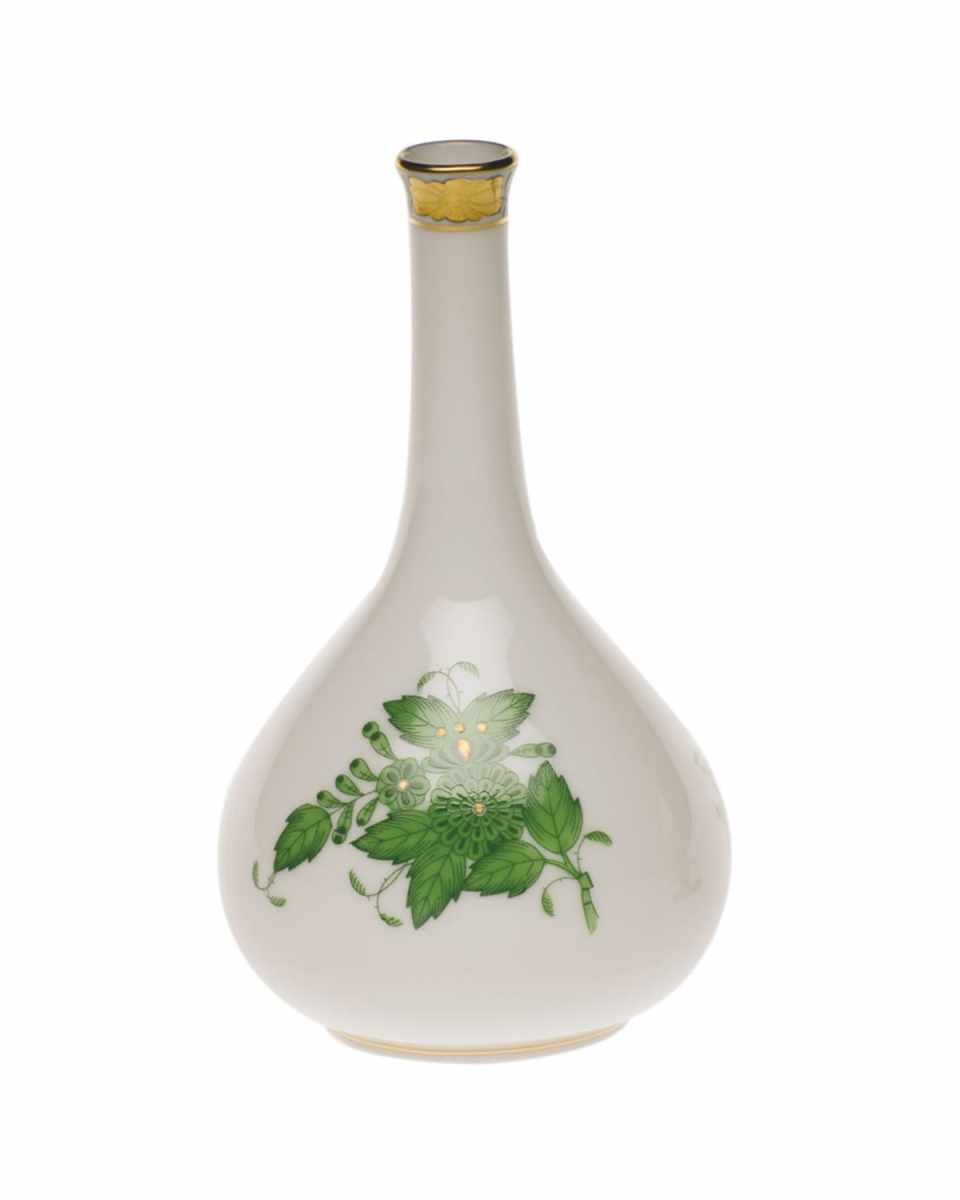 Chinese Bouquet Green Medium Bud Vase