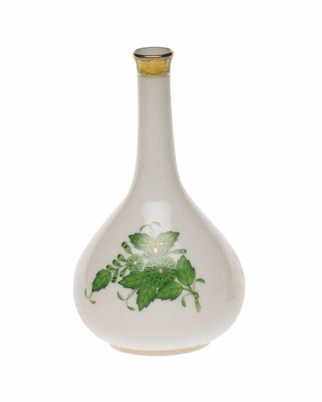 Chinese Bouquet Green Medium Bud Vase