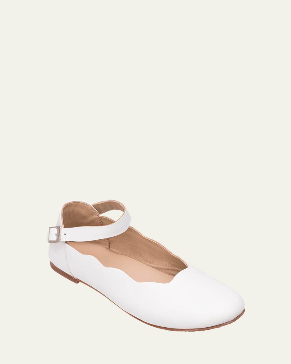 Girl's Ondia Metallic Leather Ballerina Flats, Baby/Toddler/Kids