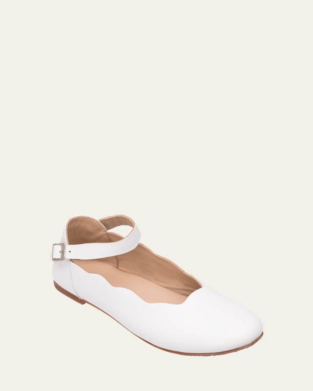 Girl's Ondia Metallic Leather Ballerina Flats, Baby/Toddler/Kids