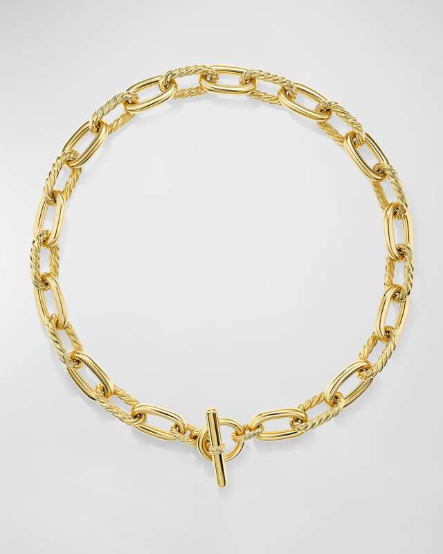 Madison Toggle Necklace in 18K Gold, 13.5mm