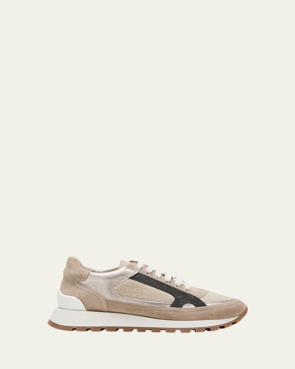 Monili Mix Media Trainer Sneakers