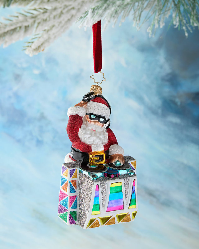 Drop the Beat Claus Christmas Ornament
