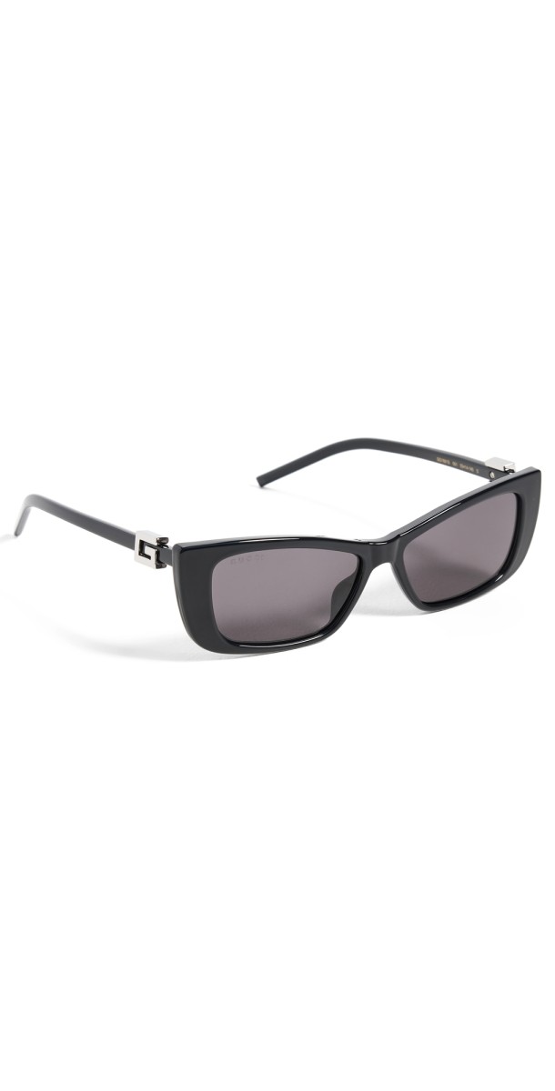 Gucci G String Cat Eye Sunglasses Black-Black-Grey
