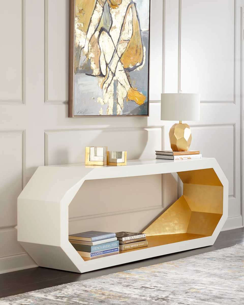 Marquee Gold Leaf Console Table