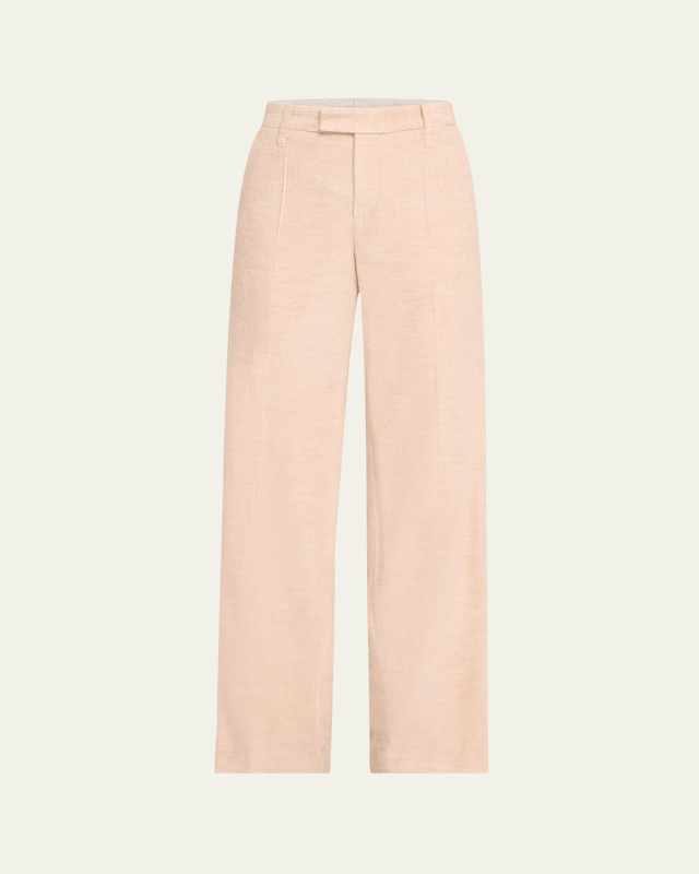 Straight-Leg Corduroy Pants