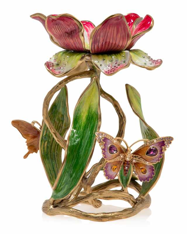 Floral 9" Pillar Candle Holder