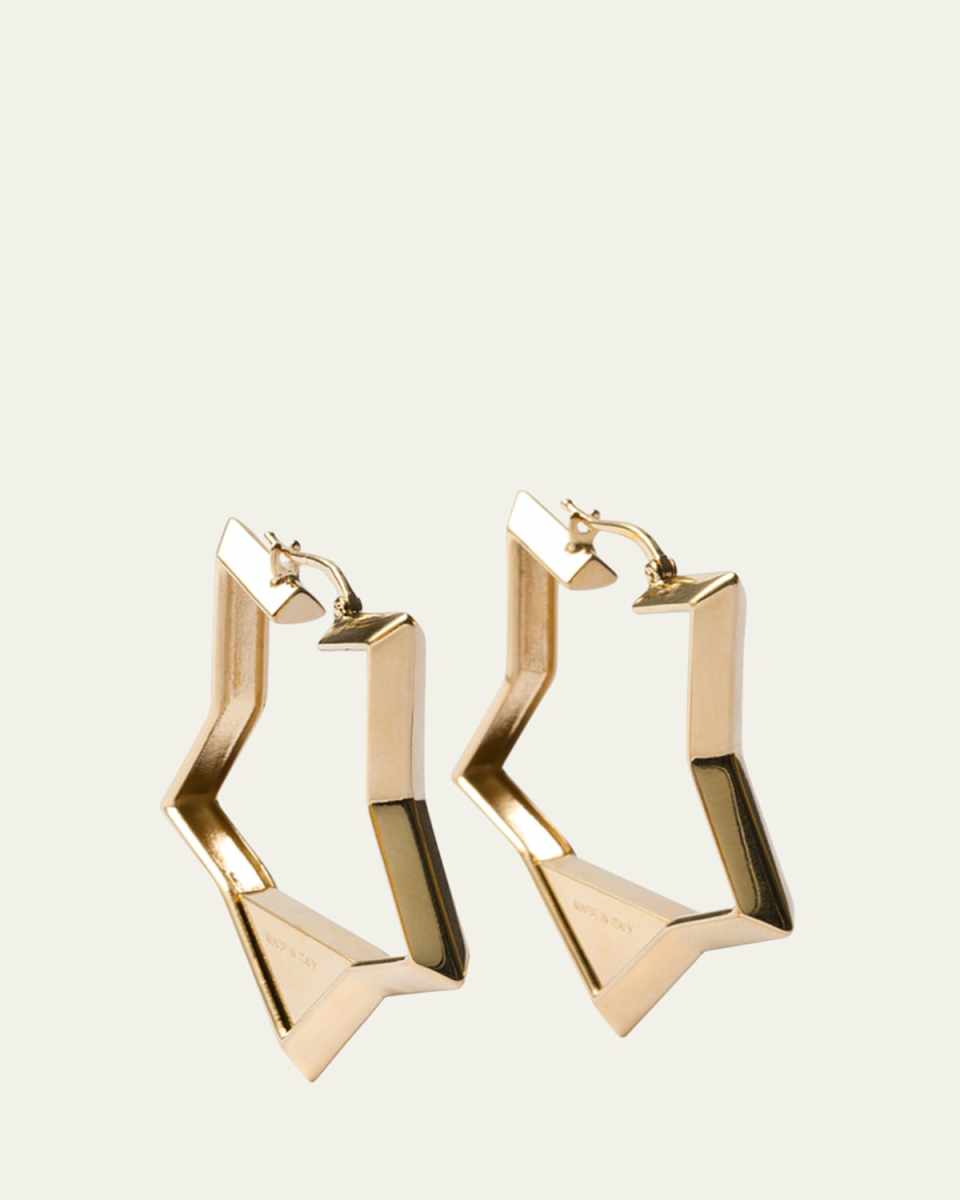 Star Brass Earrings