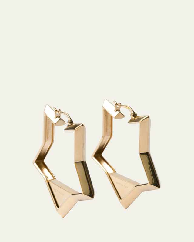 Star Brass Earrings