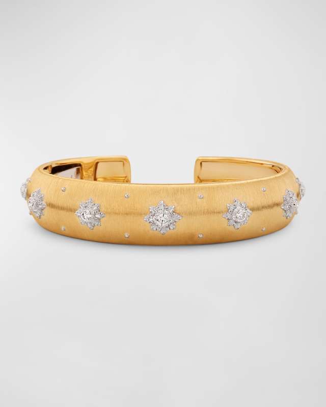Macri 18K Yellow Gold Diamond Cuff, 15.5