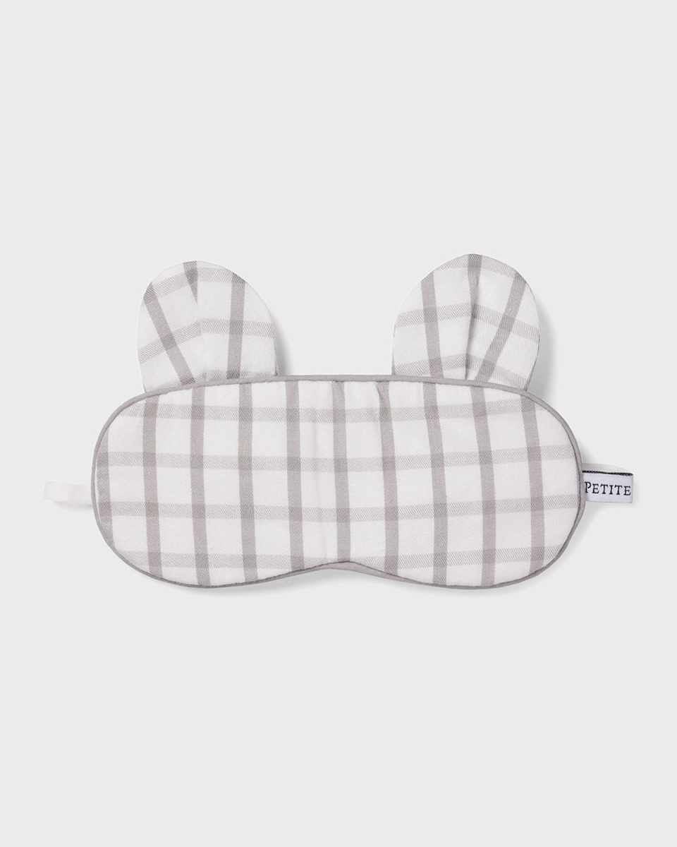Kid's Bear-y Sweet Tattersall Check Eye Mask