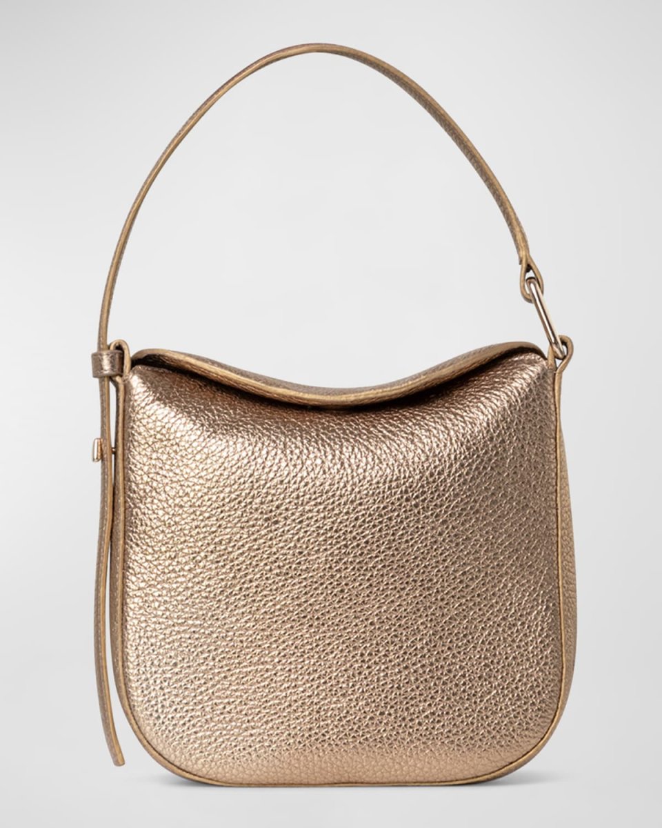 Anna Mini Metallic Leather Hobo Bag
