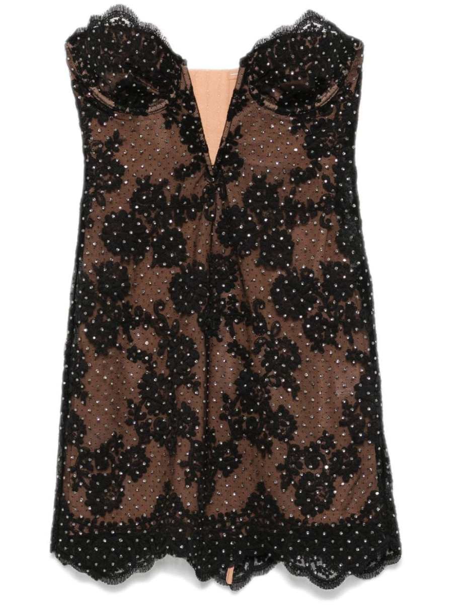 rhinestone-embellished mini dress