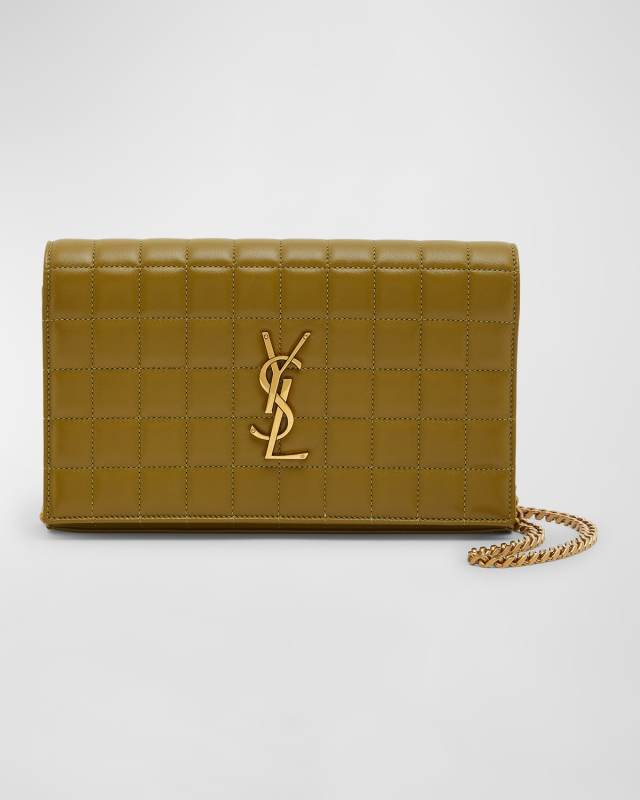 Cassandre YSL Wallet on Chain in Quilted Smooth Leather