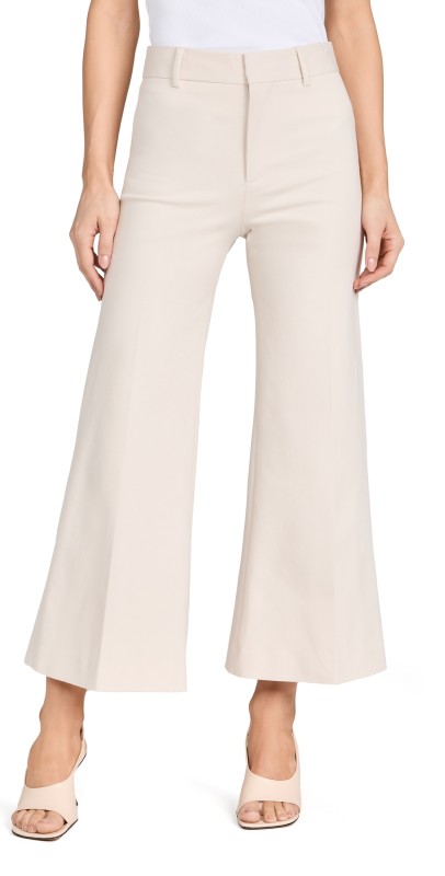 FRAME Le Crop Palazzo Trousers Bone