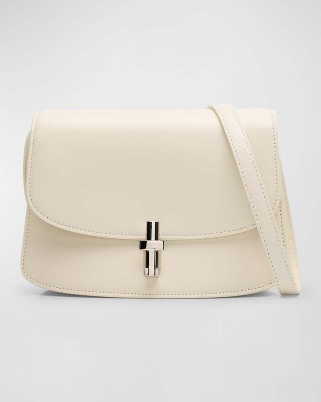 Sofia 10.00 Crossbody in Smooth Kidskin Leather with Silver Hardware