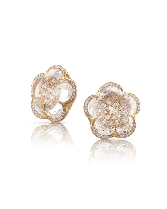 18k Rose Gold Bon Ton Diamond Stud Earrings