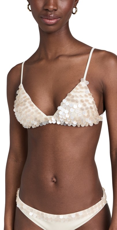 Agua Bendita Lisa Kai Bikini Top Beige