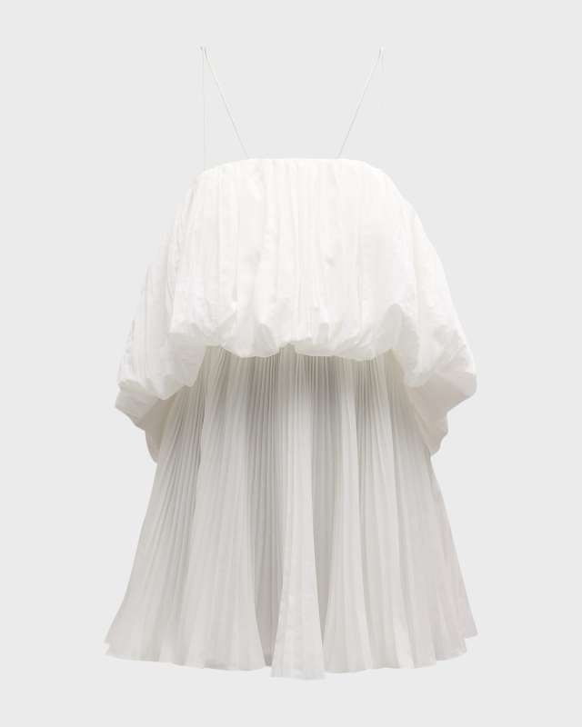 Varley Billowing Pleated Mini Dress