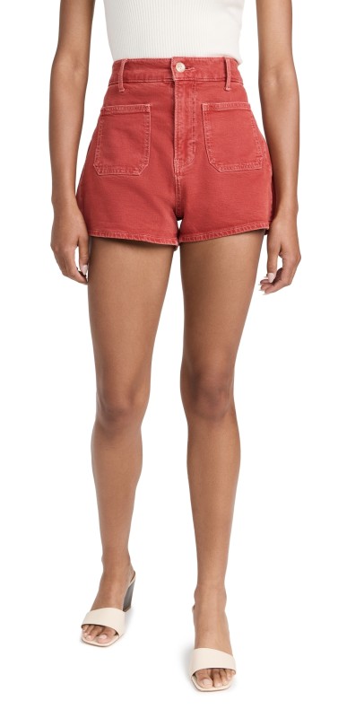Veronica Beard Jean Elijah Shorts Brick Red