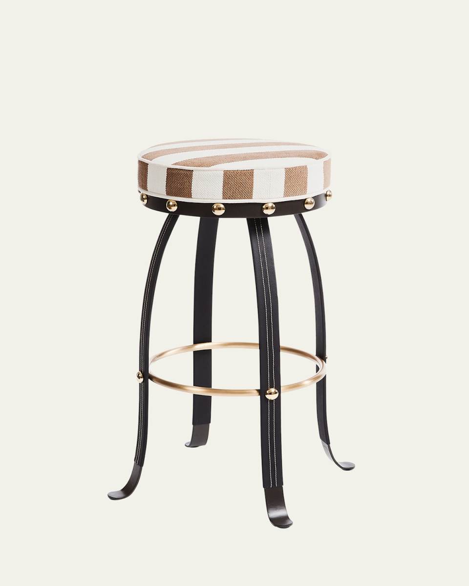 Flatiron Brown Stripe Counter Stool