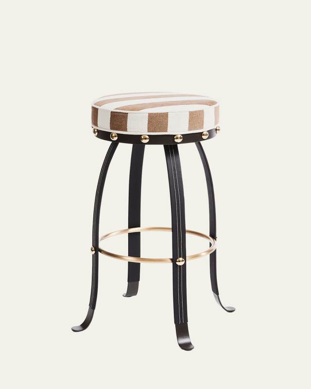 Flatiron Brown Stripe Counter Stool
