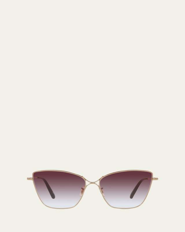 Marlyse Oversized Metal Cat-Eye Sunglasses