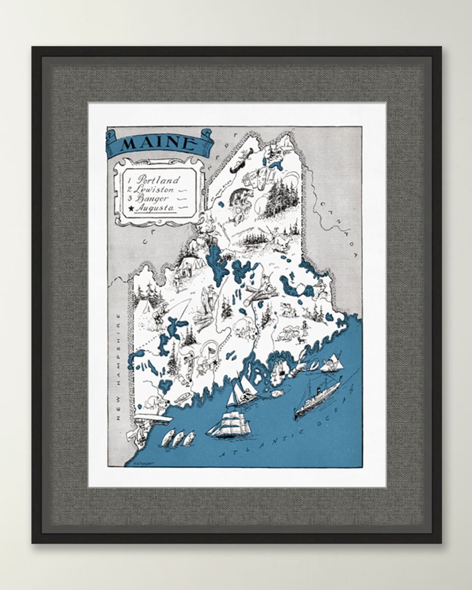 Pictorial Map of Maine