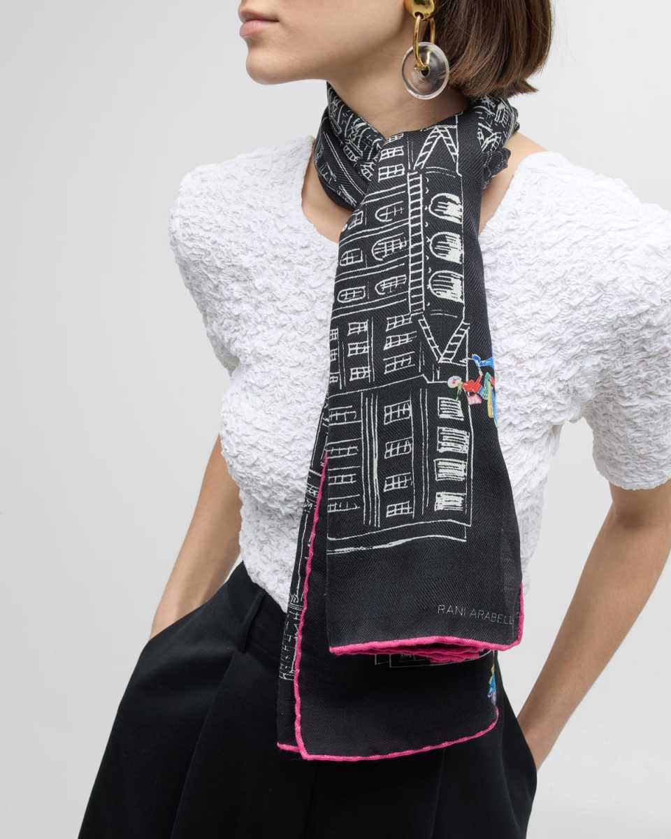 Asti Printed Cashmere-Blend Scarf