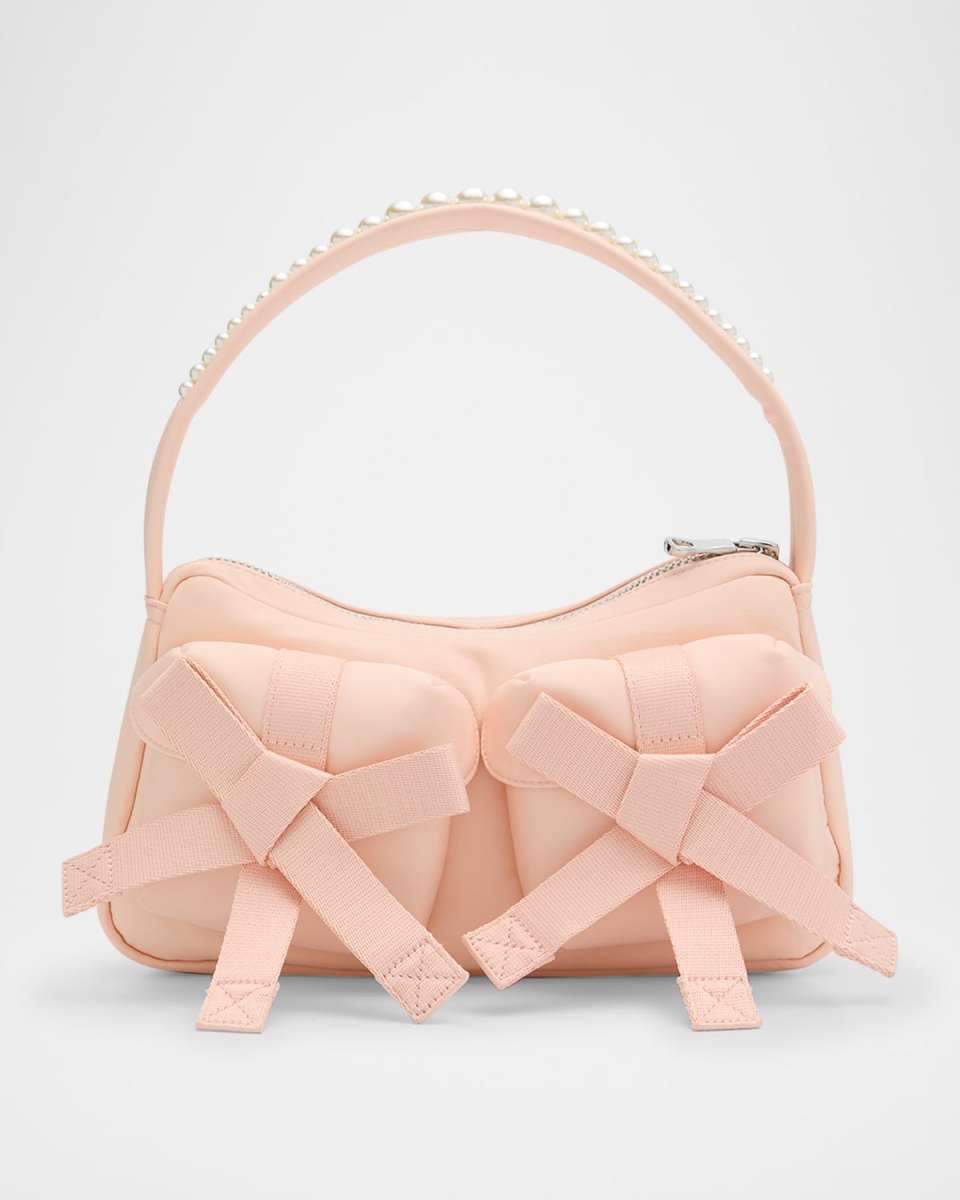Utility Bow Pearly Pochette Shoulder Bag