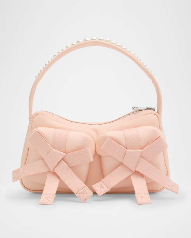 Utility Bow Pearly Pochette Shoulder Bag