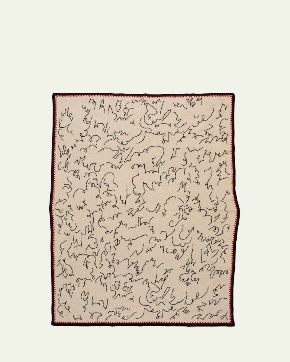 Modern Calligraphy Throw Blanket