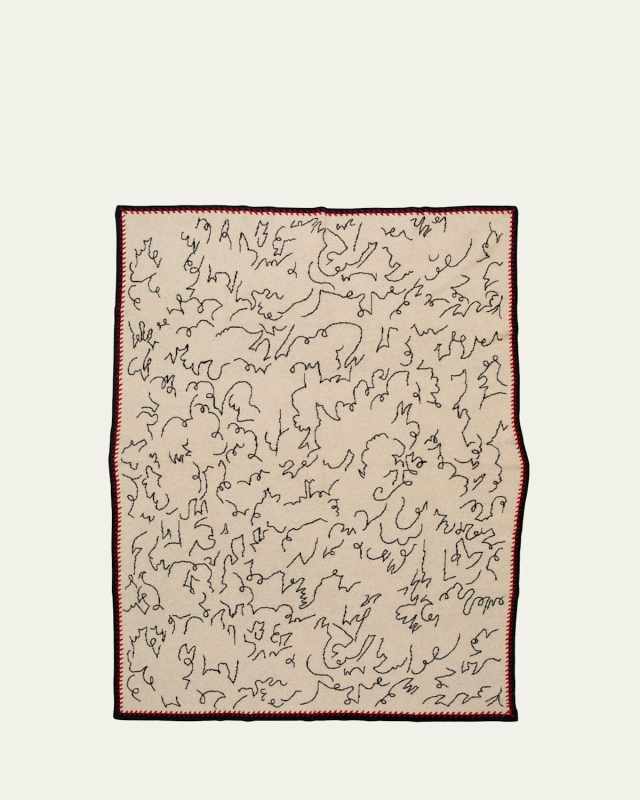 Modern Calligraphy Throw Blanket