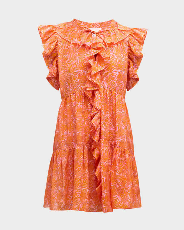 Letitia Summer Waves Cotton Silk Mini Dress