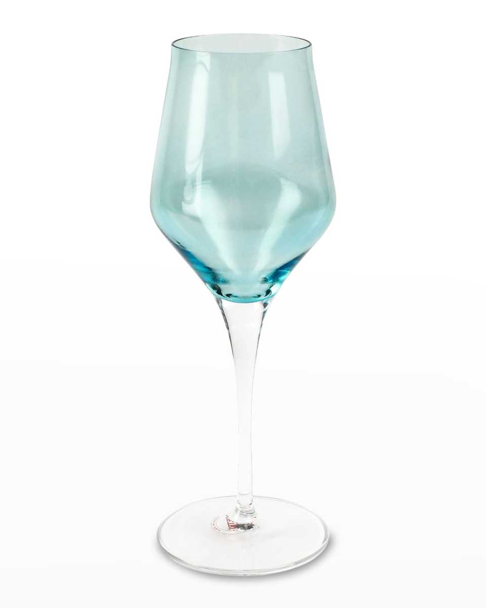 Contessa Teal Wine Glass