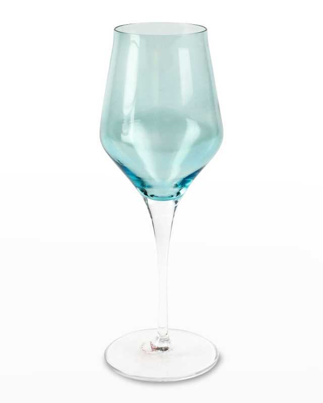 Contessa Teal Wine Glass