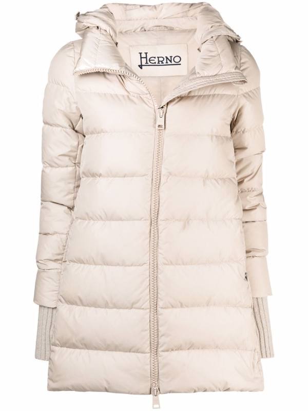 padded hooded coat