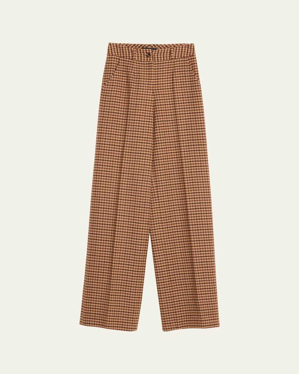 Wide Leg Wool Trousers