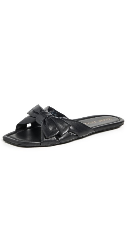 Stuart Weitzman Sofia Slides Black