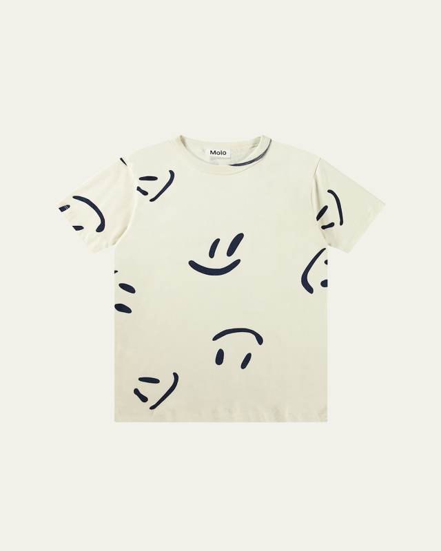 Boy's Riley Happy Face T-Shirt, Size 4-6
