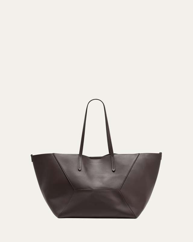 BC Duo Geometric Monili Leather Tote Bag