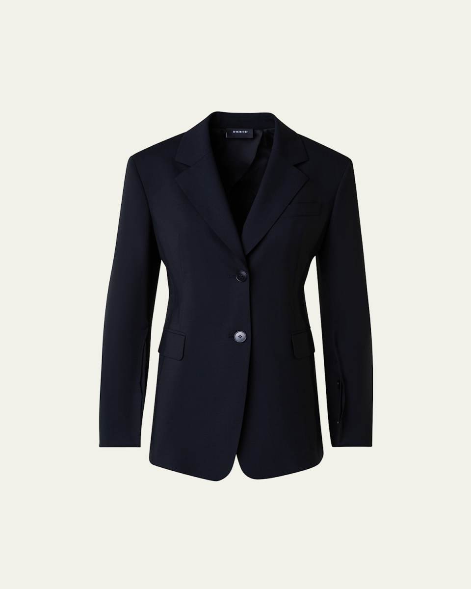 Taddeo Poplin Wool Blazer Jacket
