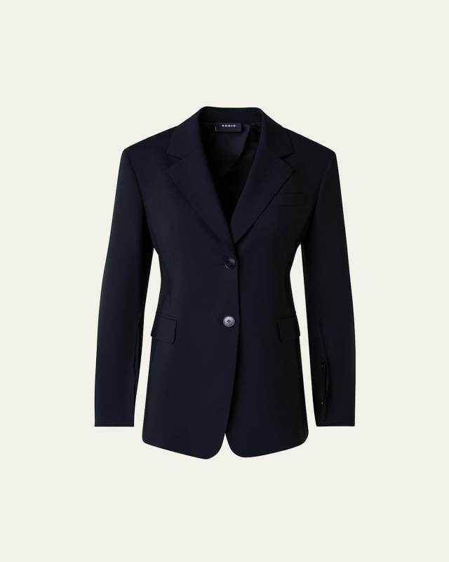 Taddeo Poplin Wool Blazer Jacket