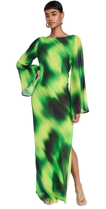 Runaway the Label Kimber Maxi Dress Lotus Print