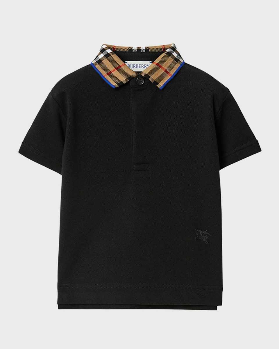 Boy's Johane Polo Check Shirt, Size 3-14
