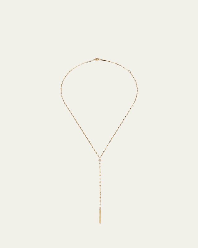 14k Gold Marquise Diamond Y-Drop Necklace