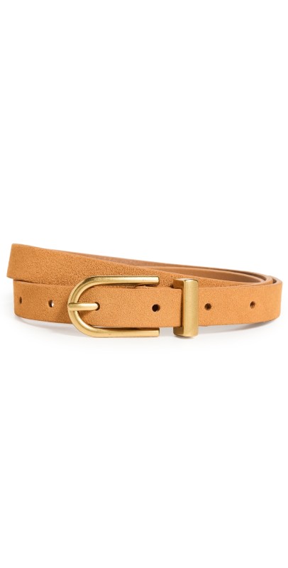 FRAME Petit Simple Art Deco Belt Tan Suede