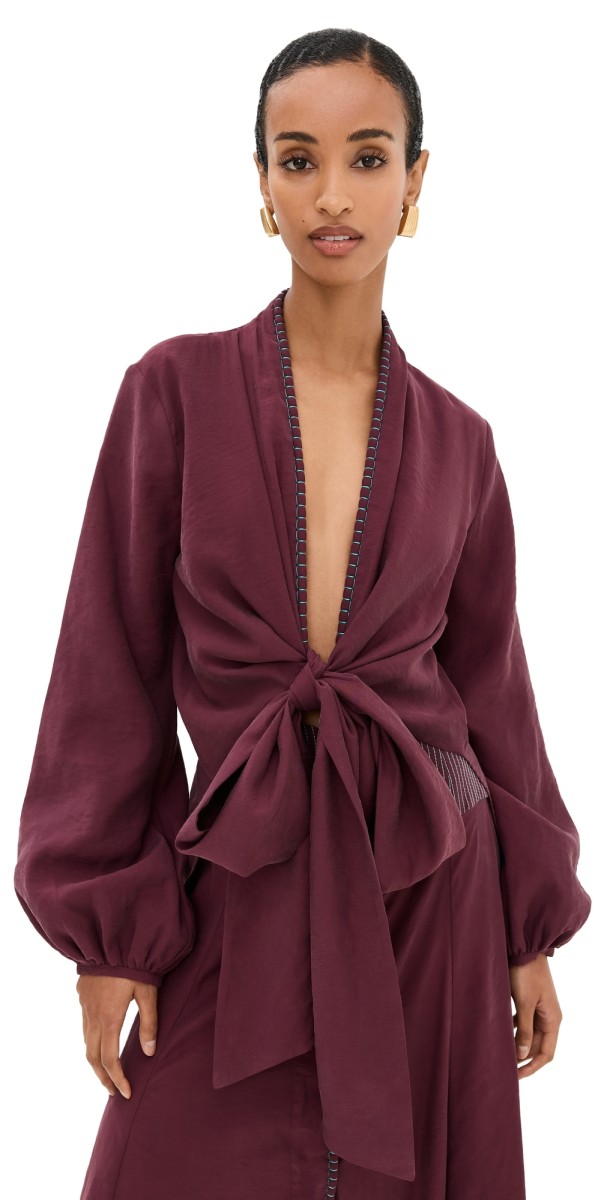 Silvia Tcherassi Honey Blouse Burgundy